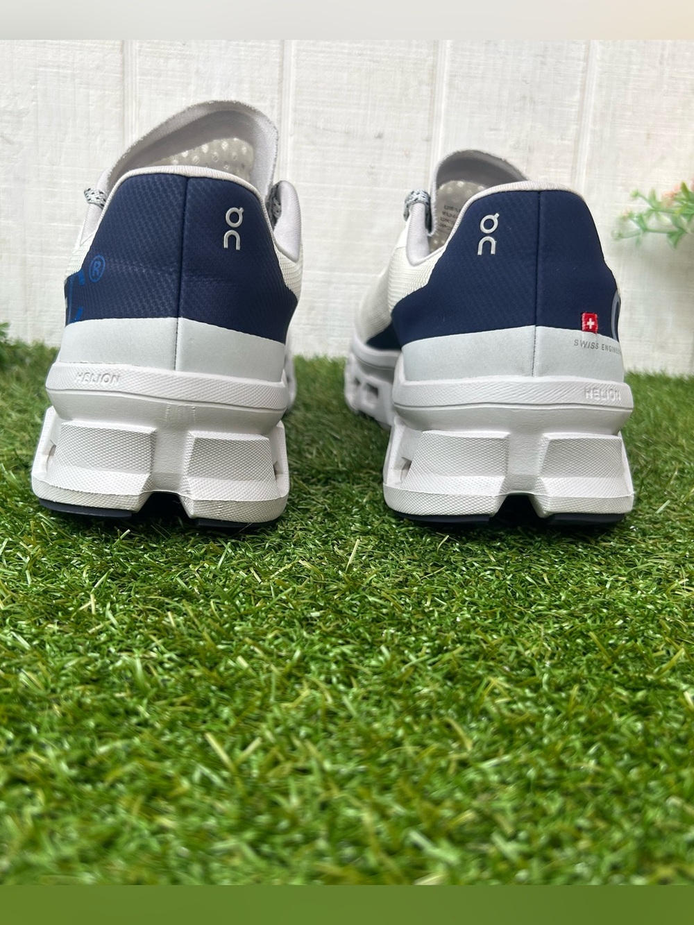 On Running Cloudmonster Ivory | Midnight men size 10 gently used - Picture 10 of 16